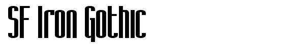 SF Iron Gothic font preview